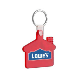 Soft Squeezable Key Tag - House Shaped Promotional Custom Imprinted With Logo Soft Squeezable Key Tag - House Shaped Promotional Custom Imprinted With Logo