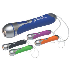 High Tech Flashlight with Clear Wrist Band Promotional Custom Imprinted