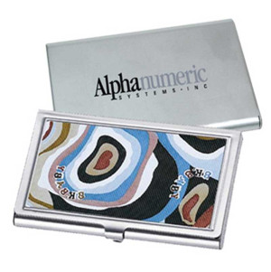 Patterned Business Card Case Modern Promotional Custom Imprinted With Logo