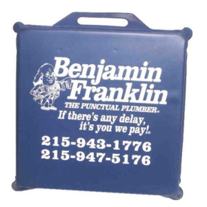 Stadium Cushion - Vinyl - 14" x 14" x 1 1/2" Promotional Custom Imprinted