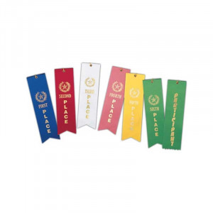 Stock Place Ribbons, Card and String Promotional Custom Imprinted With Logo