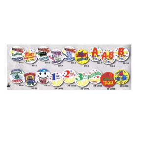 Outstanding Achievement Buttons Promotional Custom Imprinted With Logo
