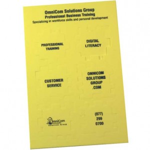 Vertical Puzzle Cube - 1 1/2 in. Promotional Custom Imprinted With Logo