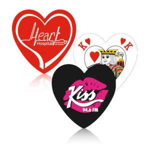 Heart Playing Cards Promotional Custom Imprinted With Logo Heart Playing Cards Promotional Custom Imprinted With Logo