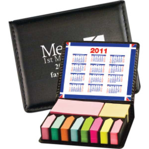 Flag and Sticky Note Caddie Promotional Custom Imprinted With Logo
