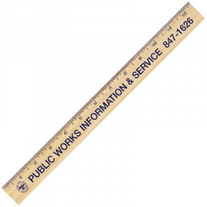 12 1/2in. Natural Finish Ruler Promotional Custom Imprinted With Logo 12 1/2in. Natural Finish Ruler Promotional Custom Imprinted With Logo