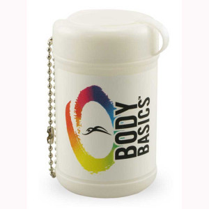 Antibacterial Wet Wipes Pocket Canister Promotional Custom Imprinted With Logo Antibacterial Wet Wipes Pocket Canister Promotional Custom Imprinted With Logo