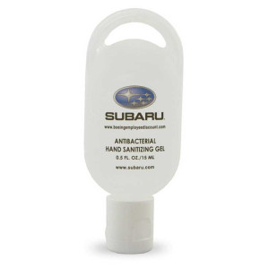 Antibacterial Moisturizing Gel Hand Sanitizer Loop Tottles - 0.5 Oz Promotional Custom Imprinted With Logo