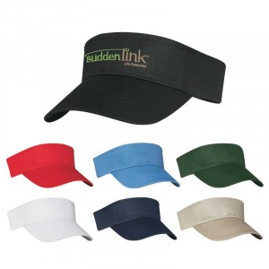 Cotton Twill Visor Promotional Custom Imprinted With Logo