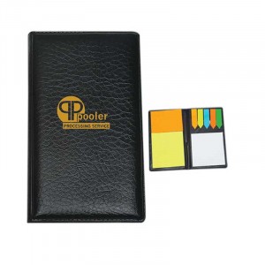 Leather Look Padfolio with Stick Note Pads and Flags Promotional Custom Imprinted With Logo Leather Look Padfolio with Stick Note Pads and Flags Promotional Custom Imprinted With Logo