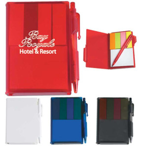 Memo Notebook with Sticky Notes & Pen Promotional Custom Imprinted With Logo