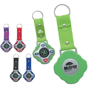 Compass Key Ring Promotional Custom Imprinted With Logo Compass Key Ring Promotional Custom Imprinted With Logo