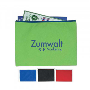 Non Woven Document Sleeve with Zipper Promotional Custom Imprinted With Logo Non Woven Document Sleeve with Zipper Promotional Custom Imprinted With Logo