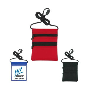 Neck Wallet/ Badge Holder with Neck Cord Promotional Custom Imprinted With Logo Neck Wallet/ Badge Holder with Neck Cord Promotional Custom Imprinted With Logo