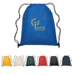 Non-Woven Drawstring Sports Pack Promotional Custom Imprinted With Logo