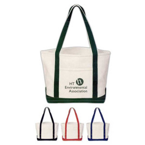 Heavy Cotton Canvas Boat Tote Promotional Custom Imprinted With Logo