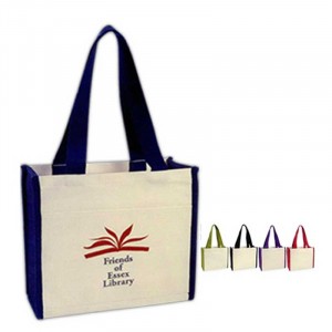 Heavy Cotton Canvas Tote Bag Promotional Custom Imprinted With Logo