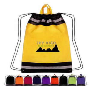 Large Non-Woven Reflective Sports Pack Promotional Custom Imprinted With Logo