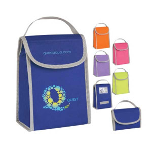 Non-Woven Folding Identification Lunch Bag Custom Imprinted With Logo