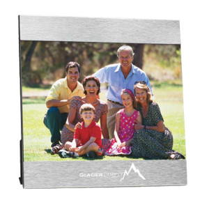 5 in. x 7 in. Aluminum Photo Frame Promotional Custom Imprinted With Logo 5 in. x 7 in. Aluminum Photo Frame Promotional Custom Imprinted With Logo