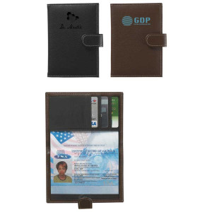 Pebble Grain Passport Holder Promotional Custom Imprinted With Logo Pebble Grain Passport Holder Promotional Custom Imprinted With Logo