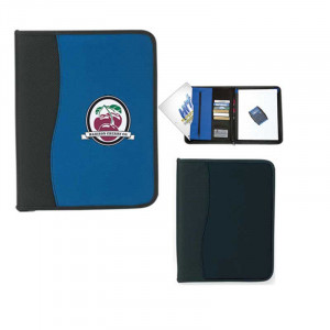 Large Microfiber Portfolio with embossed PVC Trim Promotional Custom Imprinted With Logo Large Microfiber Portfolio with embossed PVC Trim Promotional Custom Imprinted With Logo