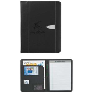 Eclipse Bonded Leather 8 1/2" x 11" Portfolio Promotional Custom Imprinted With Logo