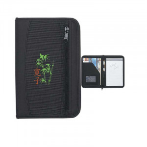 Zip Up Small Traveler Portfolio Promotional Custom Imprinted With Logo Zip Up Small Traveler Portfolio Promotional Custom Imprinted With Logo