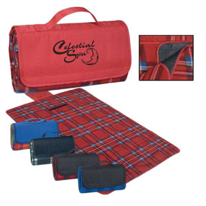 Roll-up Picnic Blanket Promotional Custom Imprinted With Logo