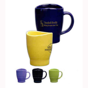 14 Oz Wave Mug - Colors Promotional Custom Imprinted With Logo 14 Oz Wave Mug - Colors Promotional Custom Imprinted With Logo