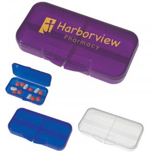 Rectangular Shape Pill Holder Promotional Custom Imprinted With Logo Rectangular Shape Pill Holder Promotional Custom Imprinted With Logo