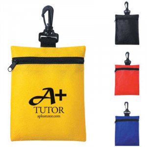 HIT Non-Woven Zippered Pouch Promotional Custom Imprinted With Logo HIT Non-Woven Zippered Pouch Promotional Custom Imprinted With Logo