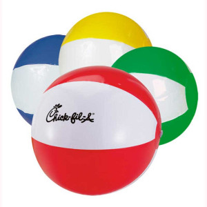 10-1/2" Diameter Two-Tone Beach Ball Promotional Custom Imprinted With Logo