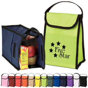 Nonwoven Lunch Bag Promotional Custom Imprinted With Logo