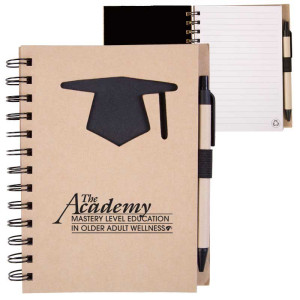 Recycle Die Cut Notebook: Graduation Promotional Custom Imprinted With Logo