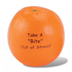 Orange Stress Ball Promotional Custom Imprinted With Logo