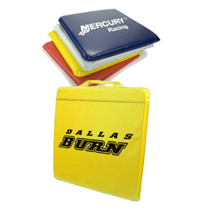 Stadium Cushion - Fabric Covered - Promotional Custom Imprinted With Logo