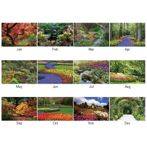 Gardens Spiral Bound Calendar Promotional Custom Imprinted With Logo
