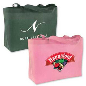 Non Woven Budget Tote Bag Promotional Custom Imprinted With Logo