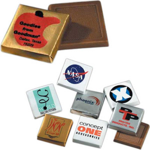 Custom Wrapped Chocolate Treats Promotional Custom Imprinted With Logo