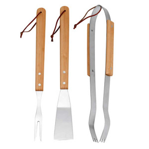 Sizzle 4 Piece BBQ Set Promotional Custom Imprinted With Logo