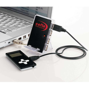 Charging Dock with 4 port Hub Promotional Custom Imprinted With Logo