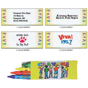 4 Pack Standard Crayons Promotional Custom Imprinted With Logo