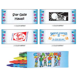 4 Pack Quality Crayons Promotional Custom Imprinted With Logo 4 Pack Quality Crayons Promotional Custom Imprinted With Logo