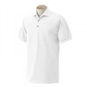Gildan Cotton Pique Sport Shirt - White Promotional Custom Imprinted With Logo