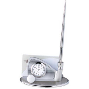 Golf Club Clock Business Card Holder Promotional Custom Imprinted With Logo