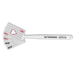 Medium 4 Aces Fly Swatter with Colored Suits Promotional Custom Imprinted With Logo Medium 4 Aces Fly Swatter with Colored Suits Promotional Custom Imprinted With Logo