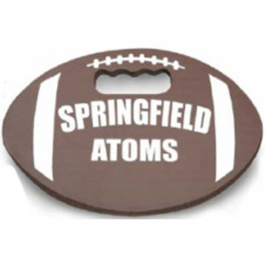 Football Shaped Closed Cell Cushion - 9"x 14"x3/4" Promotional Custom Imprinted With Logo Football Shaped Closed Cell Cushion - 9"x 14"x3/4" Promotional Custom Imprinted With Logo