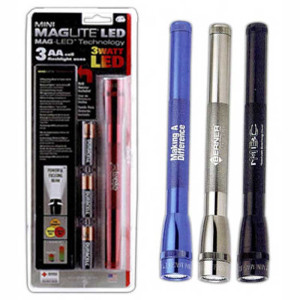 3 AA LED Mini Mag-Lite Flashlight Promotional Custom Imprinted With Logo