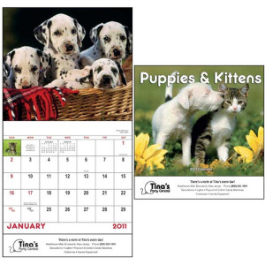 Economy Appointment Calendar - Puppies & Kittens Promotional Custom
